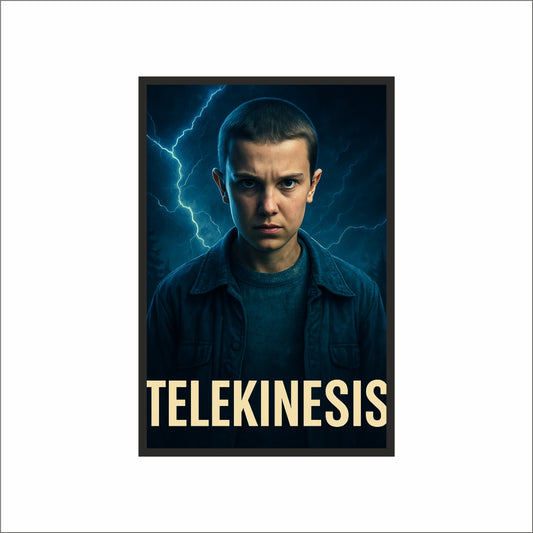 “TELEKINESIS – Supernatural Power Poster Frame” ⚡🖤