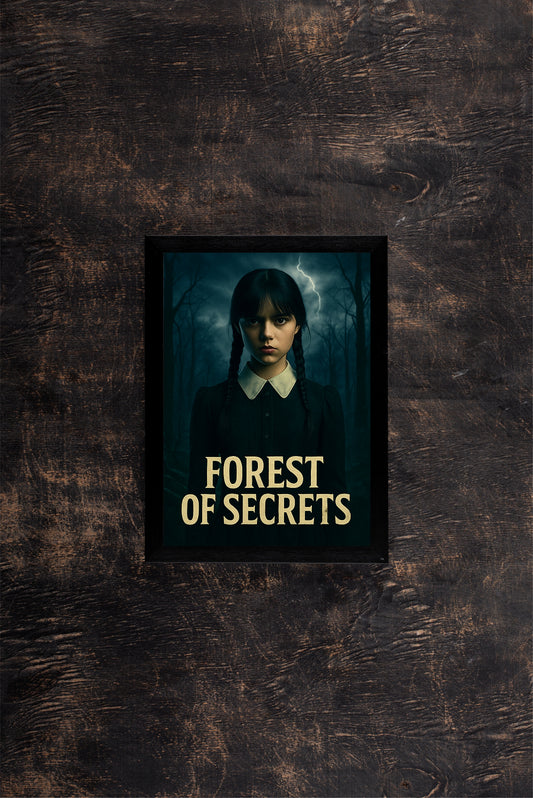 “FOREST OF SECRETS – Gothic Mystery Poster Frame” 🌲🖤⚡