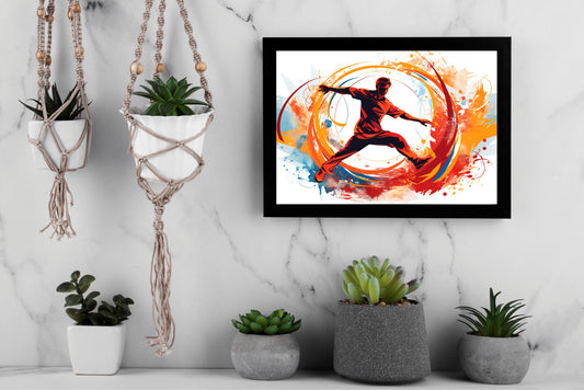 “Unstoppable Motion – Sports Energy Inspired Frame” ⚽🔥