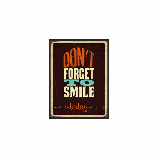 😊 Don’t Forget to Smile Today – Positive Quote Wall Frame!