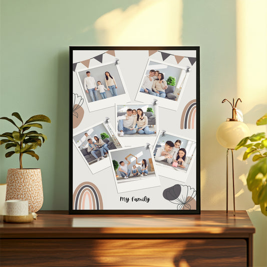 Customized Family Photo Frame | My Family Photo Collage | Personalized Family Wall Art