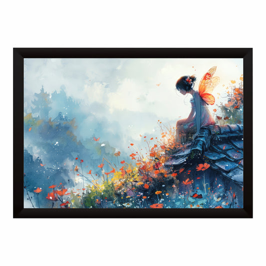 Enchanting Fairy Garden Wall Art | Watercolor Fantasy Nature Artwork
