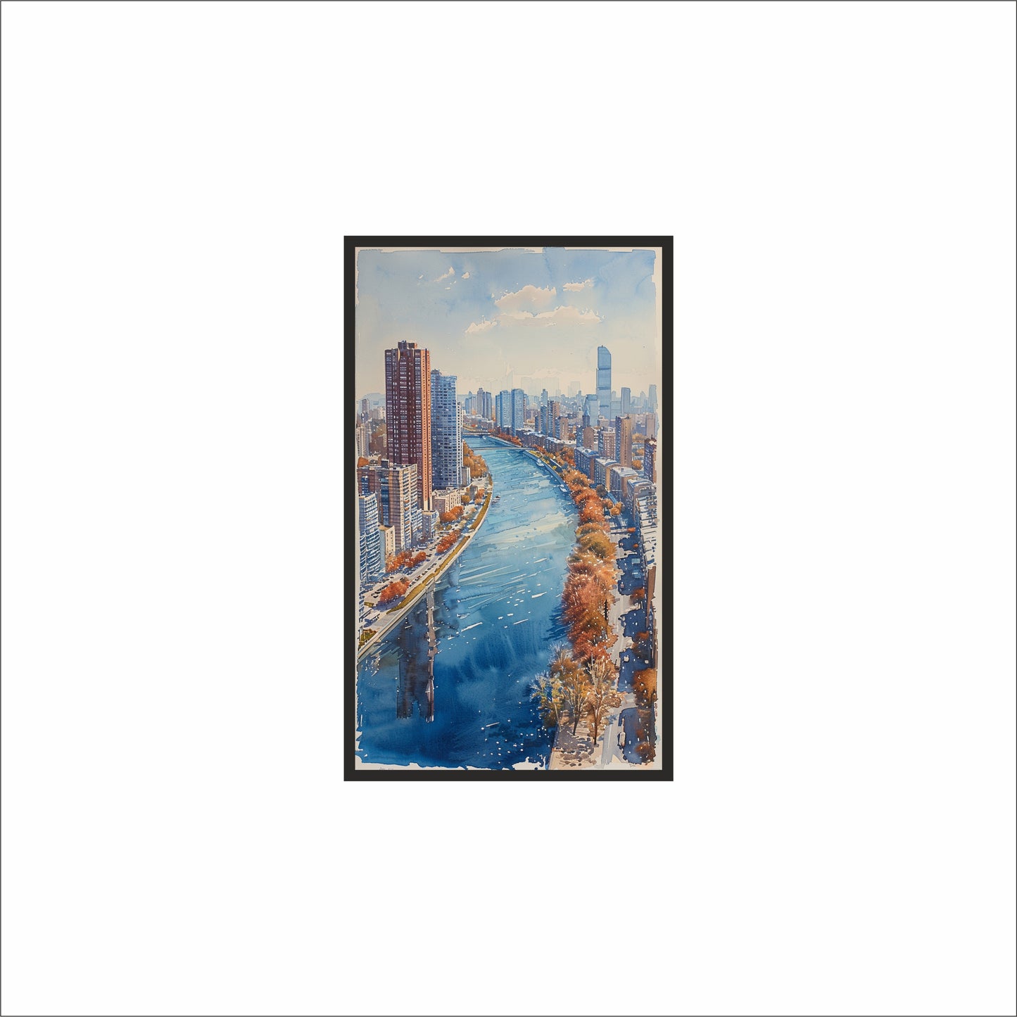 🌆 Urban Serenity Wall Frame – Modern Cityscape Art for Elegant Interiors!