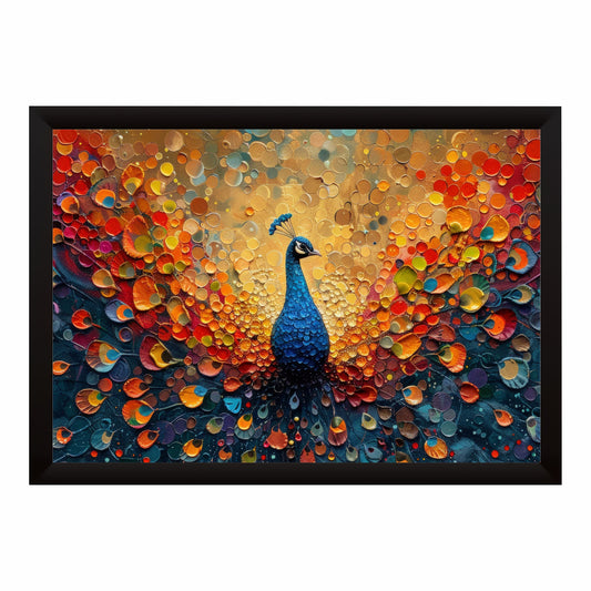 Colorful Peacock Wall Art | Abstract Peacock Feathers & Luxury Bird Artwork