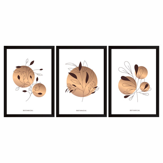 Botanical Wall Art Set of 3 | Modern Decor