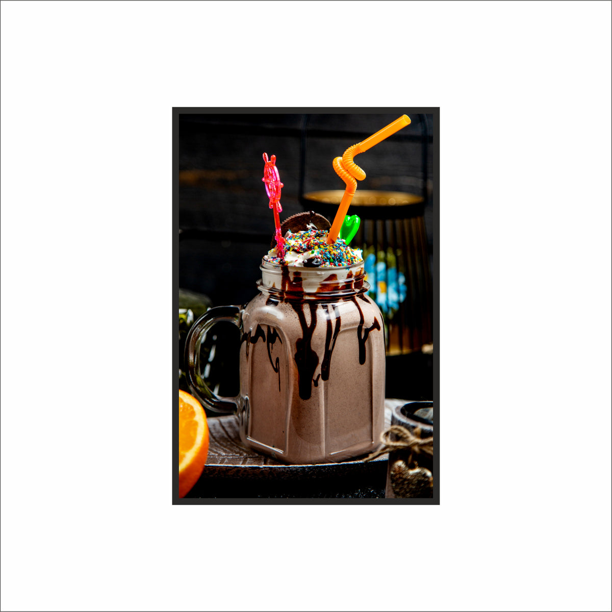Chocolate Bliss – Loaded Milkshake Art Frame 🍫🥤