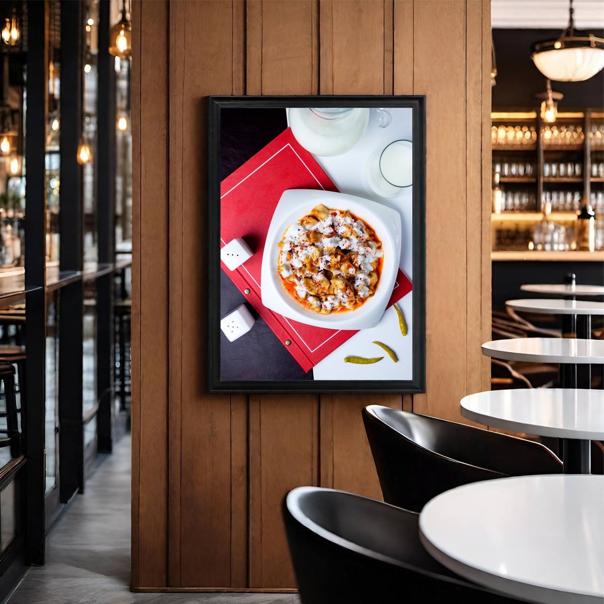 Creamy Comfort – Indian Fusion Food Art Frame 🍽️🥛