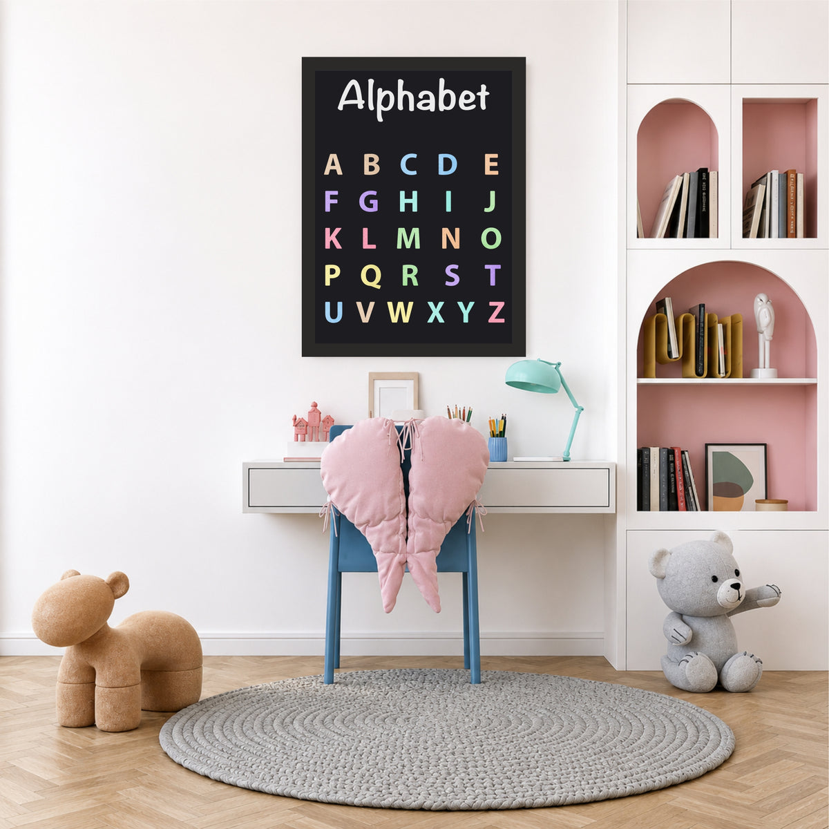 Alphabet Wall Art | Kids Learning ABC Poster