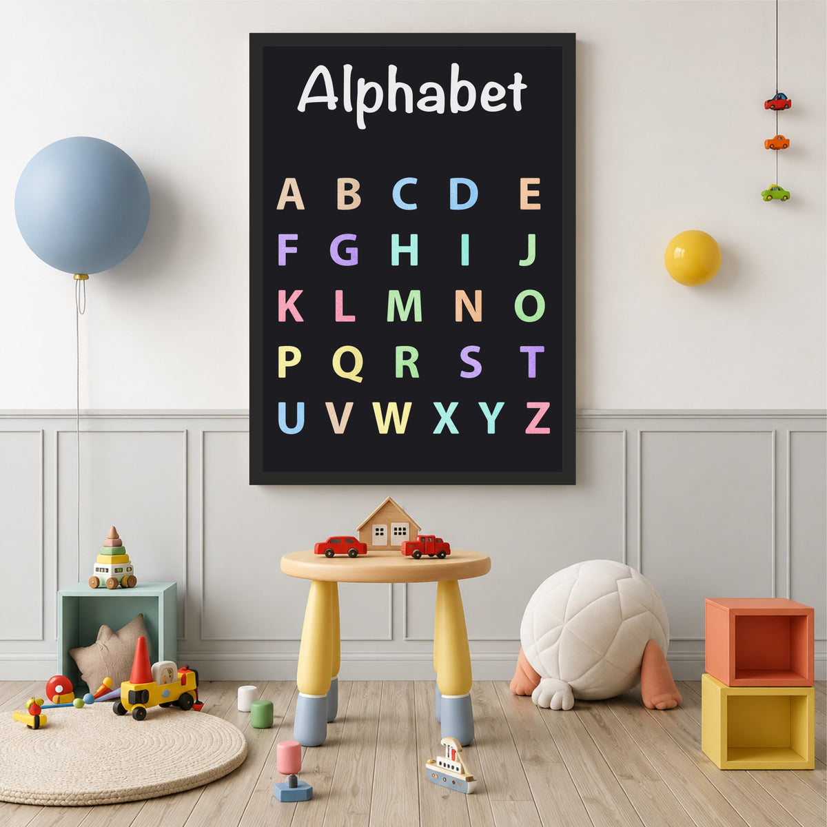 Alphabet Wall Art | Kids Learning ABC Poster