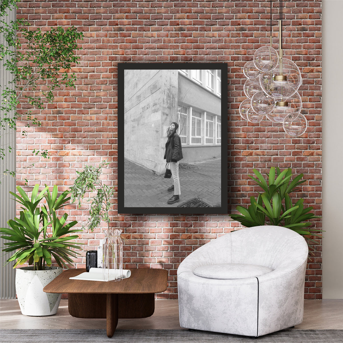 Vintage Black & White Fashion Wall Art | Minimalist Street Photography Print