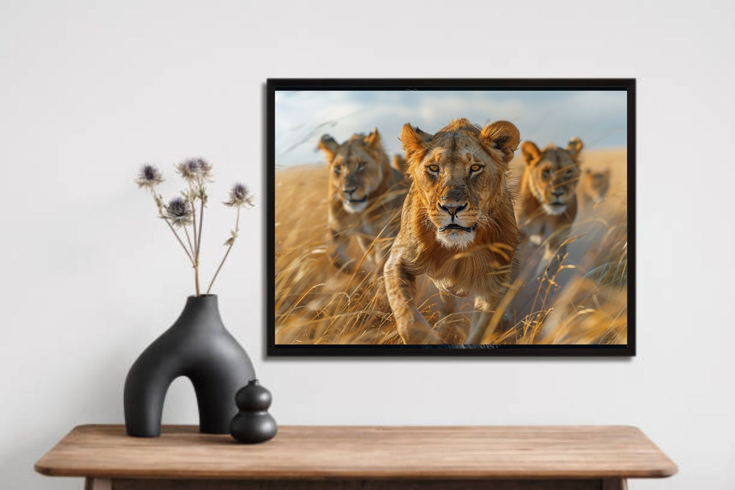 Majestic Lion & Nature Wall Art – Power Meets Serenity 🦁🌿