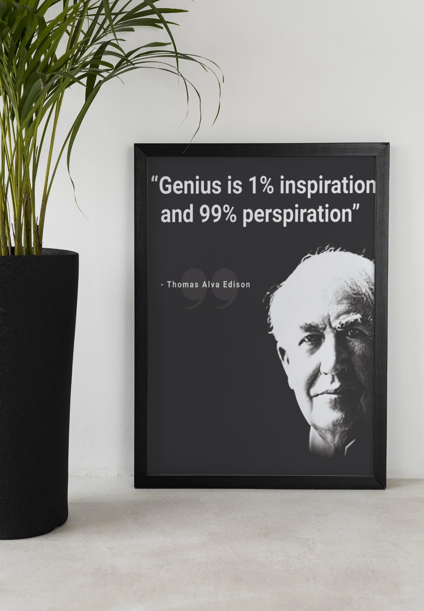 Thomas Alva Edison Motivational Wall Frame – A Tribute to Innovation & Perseverance
