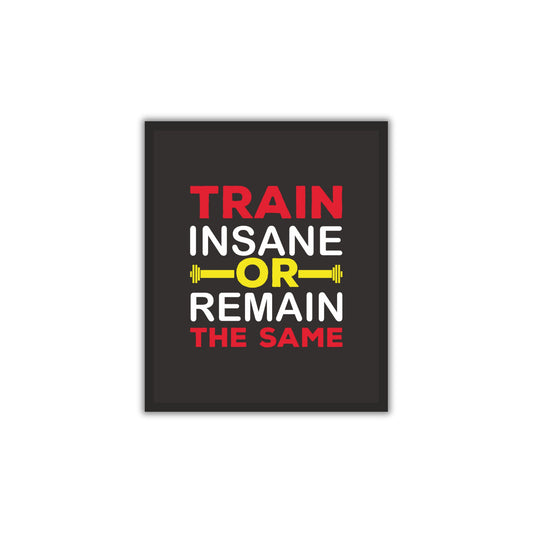 Train Insane or Remain the Same – Motivational Gym Wall Art