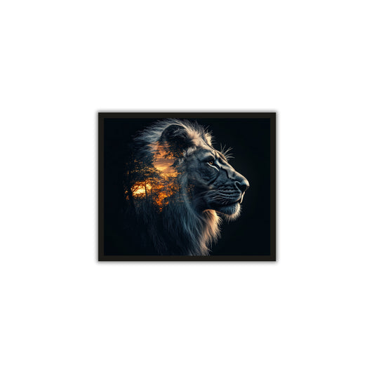 Majestic Lion & Nature Wall Art – Power Meets Serenity 🦁🌿