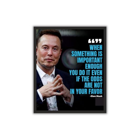 Elon Musk Motivational Wall Frame – Vision of the Future