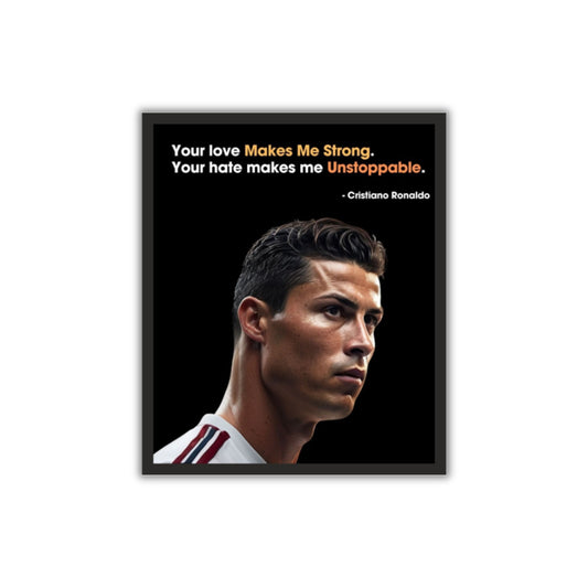 Cristiano Ronaldo Motivational Wall Frame – A Tribute to the GOAT