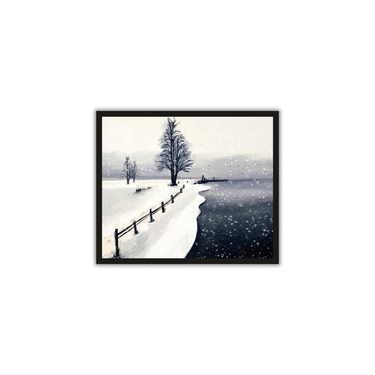 Snow Hill Nature Wall Frame – Tranquility Meets Elegance 🏔️