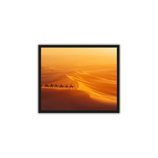 Camel in Desert Nature Wall Frame – A Majestic Journey Through the Sands