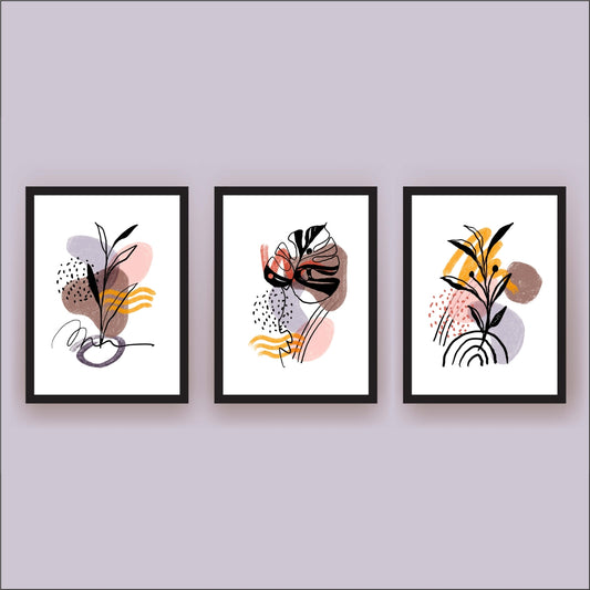 Set of 4 Nature Serenity – Framed Wall Art for Home & Cafe Decor (Copy)