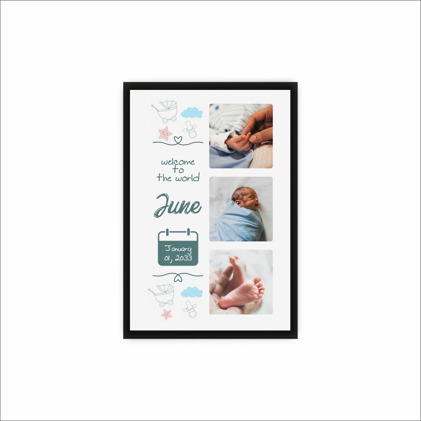 Personalized Baby Welcome Photo Frame – Celebrate New Beginnings!