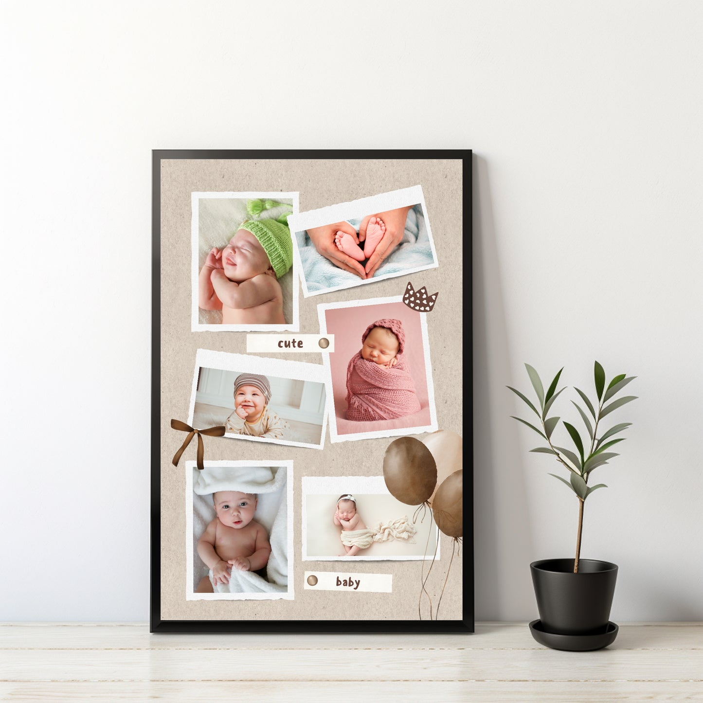 Personalized Cute Baby Collage Frame – Capture Adorable Moments!