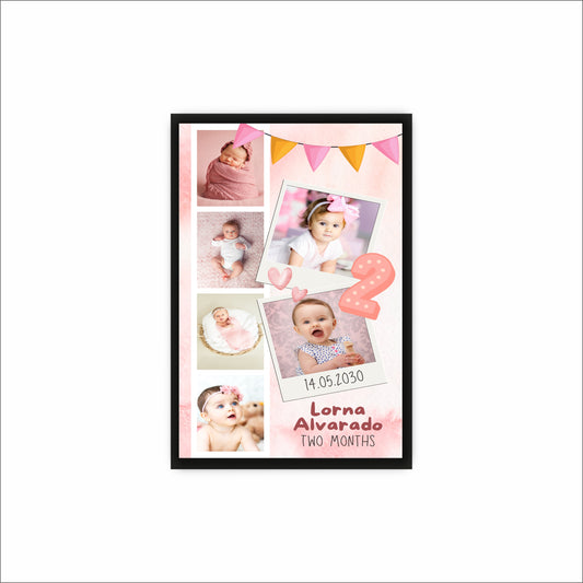 Personalized Baby Milestone Collage Frame – Celebrate Every Step!
