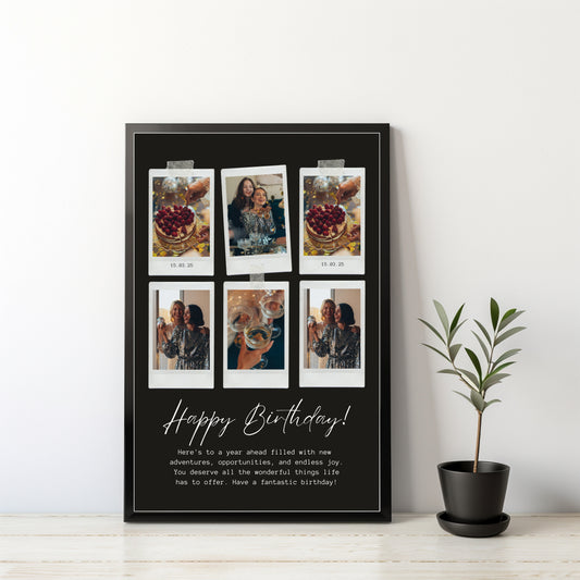 Personalized Birthday Collage Frame – Celebrate Special Moments in Style! 🎉
