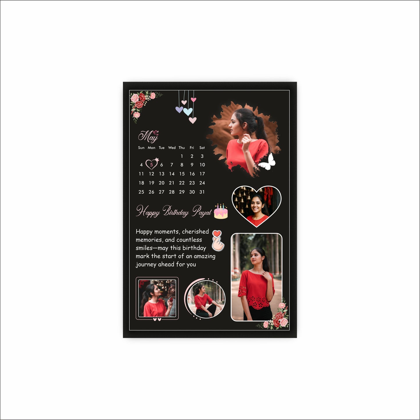 Personalized Birthday Collage Frame – A Gift of Memories & Love!