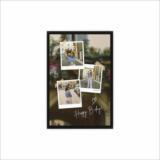 Personalized Polaroid-Style Birthday Collage Frame – A Unique Gift of Memories!