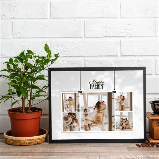 Personalized Happy Family Collage Frame – Celebrate Your Beautiful Moments!
