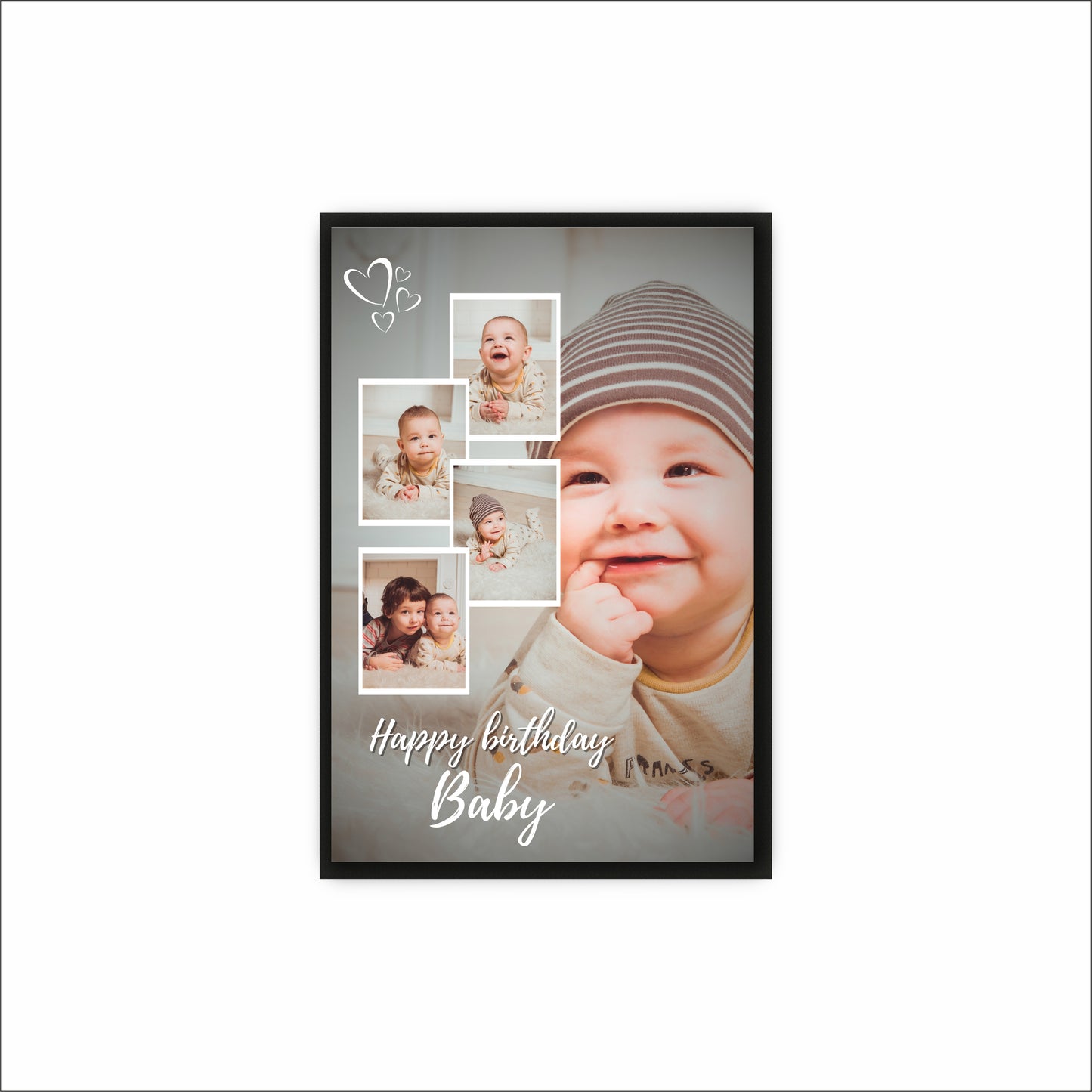 Personalized Baby Birthday Collage Frame – Celebrate Their Cutest Moments!