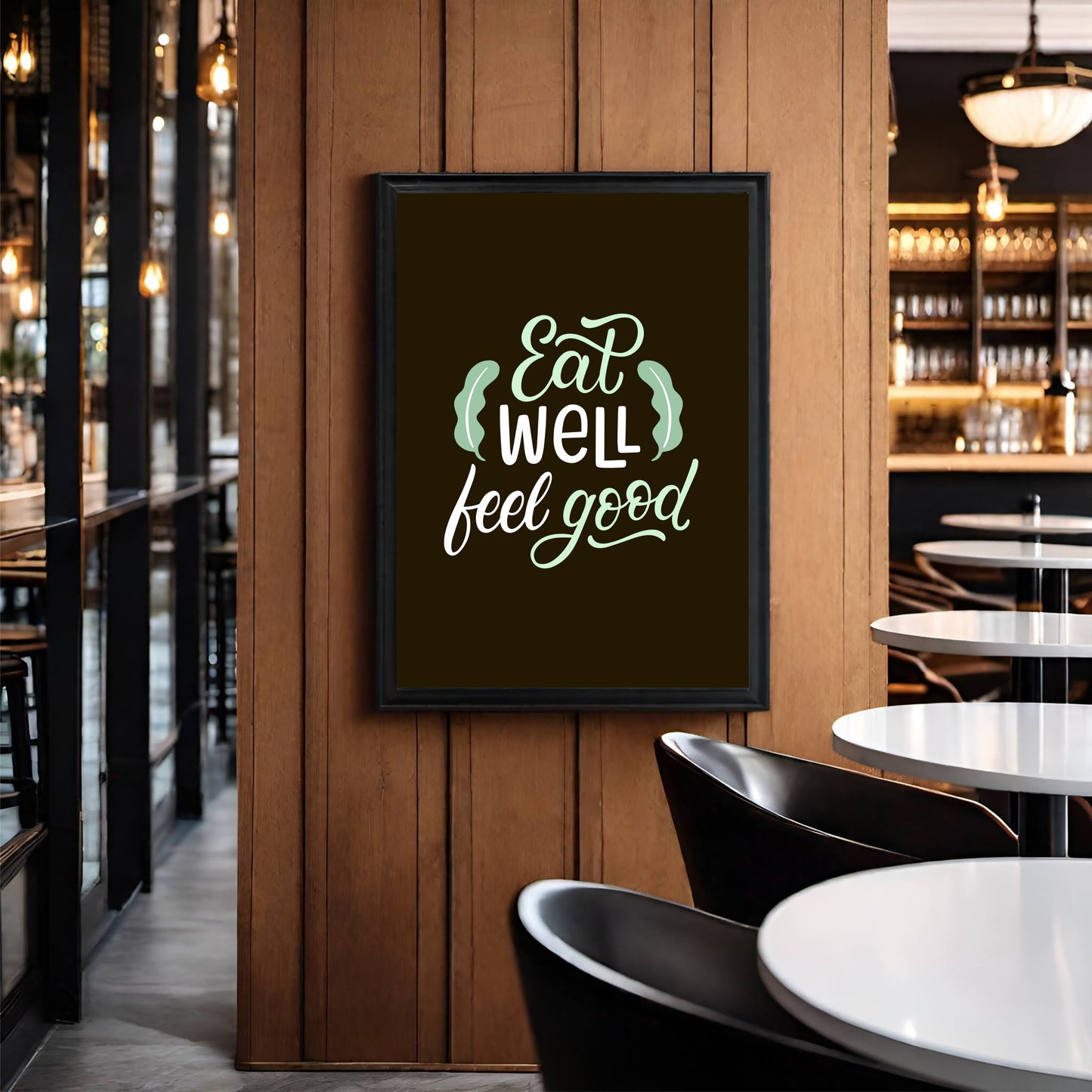🔥 "Eat Well, Feel Good" – Healthy Living Wall Art for Kitchen & Restaurants!