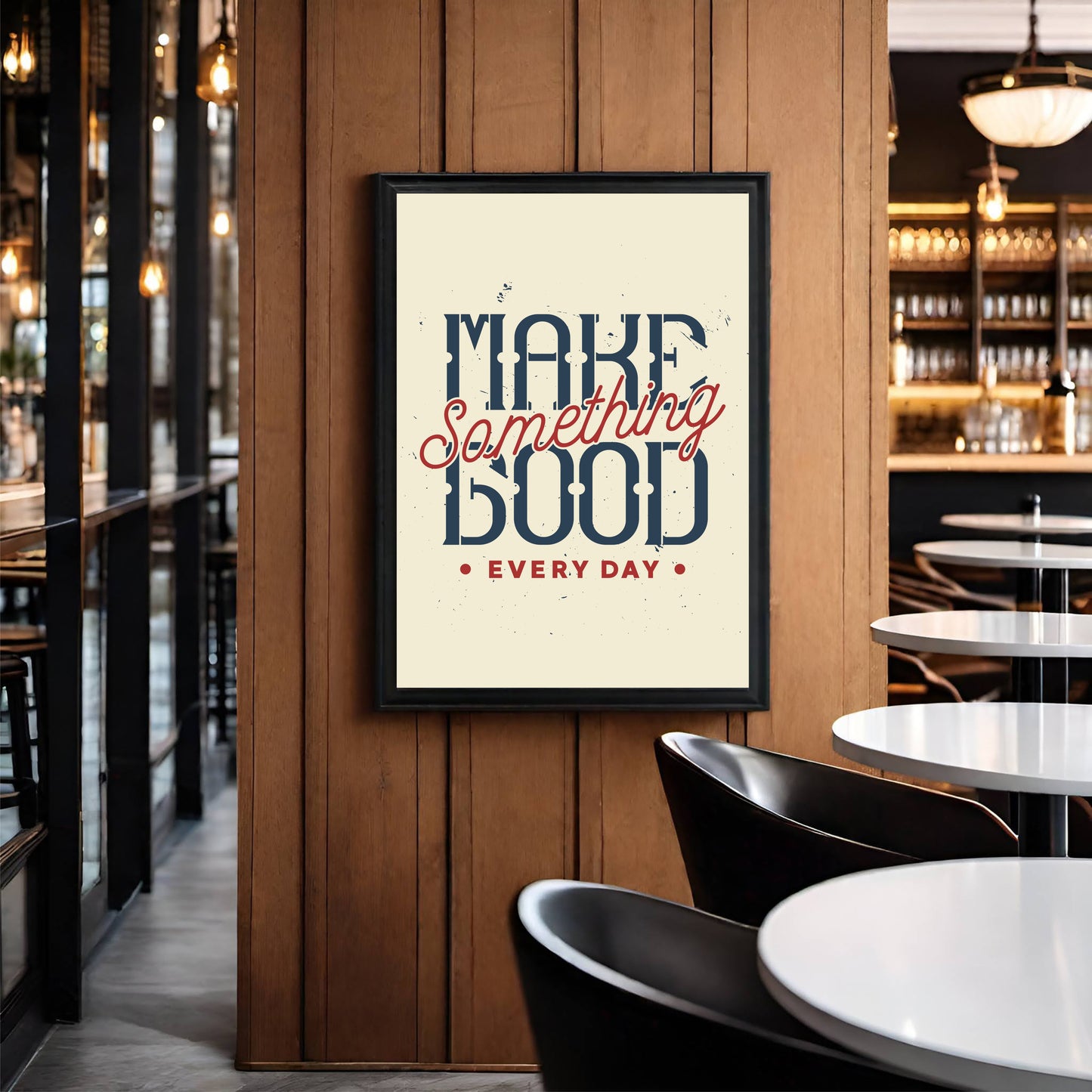 Kitchen Wall Frame – "Make Something Good Every Day" | Perfect for Chefs & Food Lovers