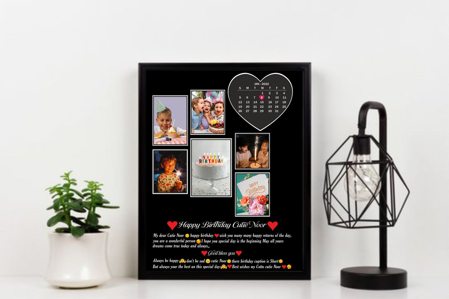 Personalized Birthday Collage Frame – A Special Gift of Love & Memories! 🎉