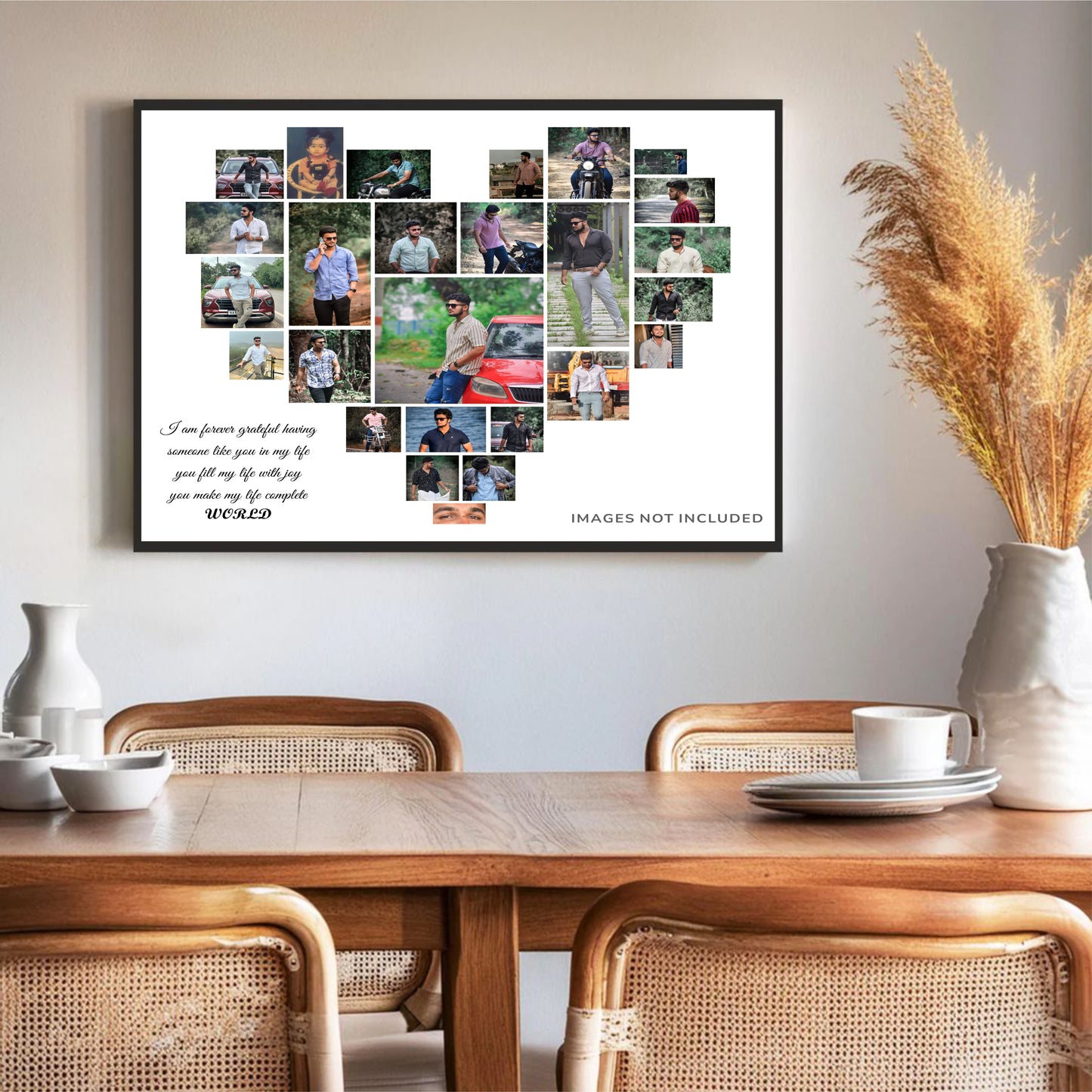 Heart-Shaped Birthday Collage Frame – A Gift of Love & Memories! 🎉